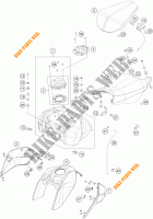 TANK / SEAT for KTM 125 DUKE WHITE ABS 2013